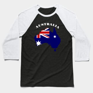 Australia Map Baseball T-Shirt